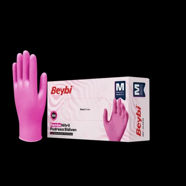 BEYBİ PN3 POLY ASTARLI NİTRİL SARI-BEYAZ ELDİVEN - BYBİ040177