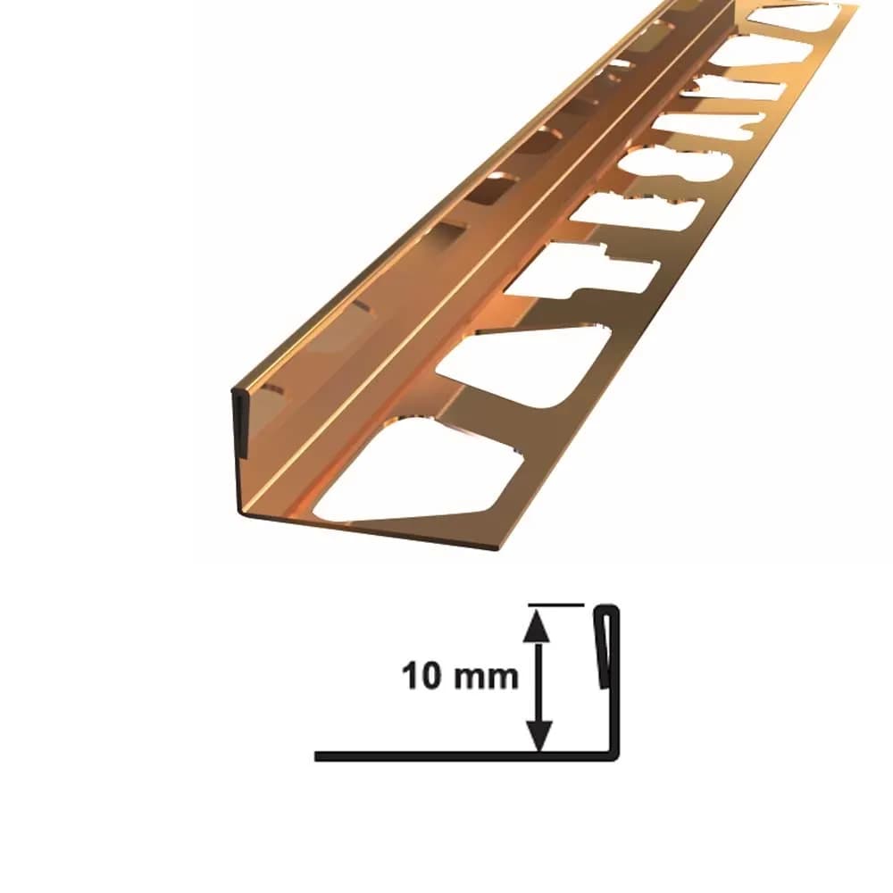 10 MM SATİNE BAKIR PAS. FAY.BİTİM PROFİL (270cm) - TESFPSB1036